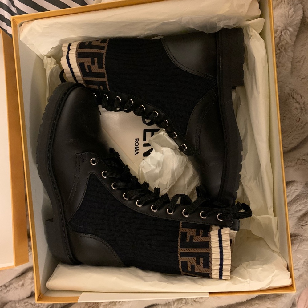 Fendi Rockoko combat boots